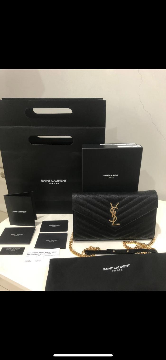Preloved YSL WOC 22cm Black Caviar