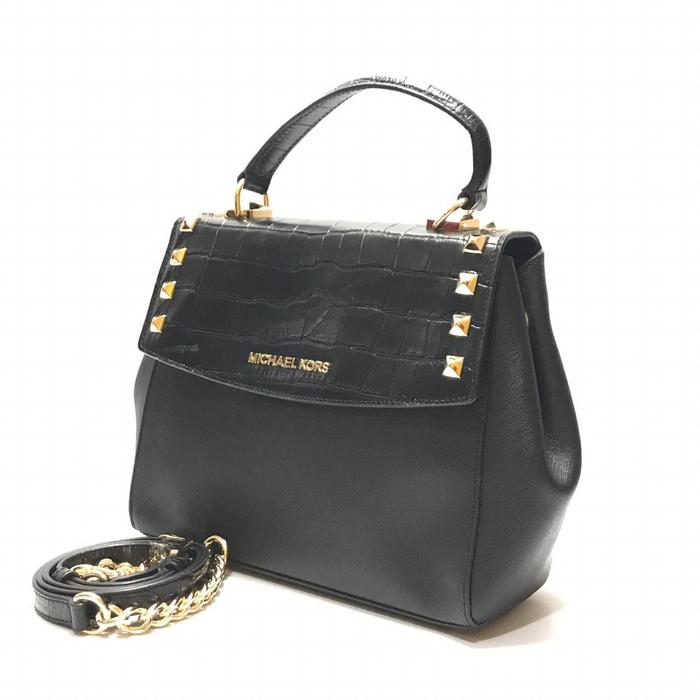 MK Karla Medium Top Handle Satchel (Black)
