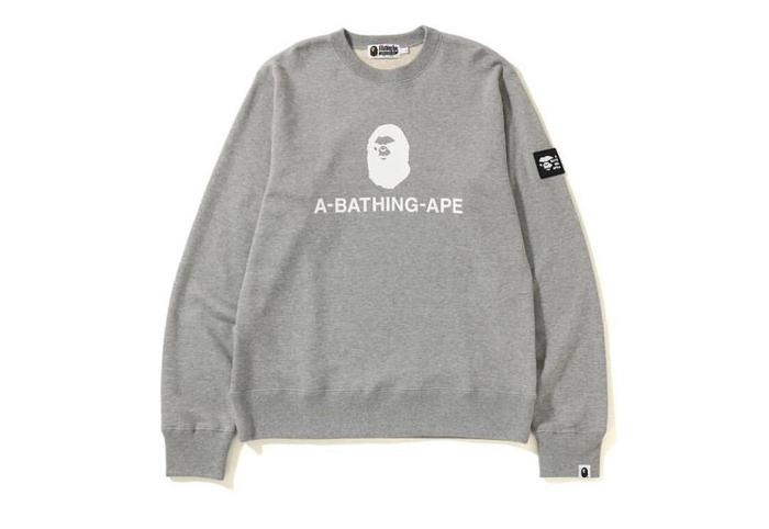 BAPE MAD FACE LOGO WIDE CREWNECK SWEATER AUTHENTIC RARE ORIGINAL