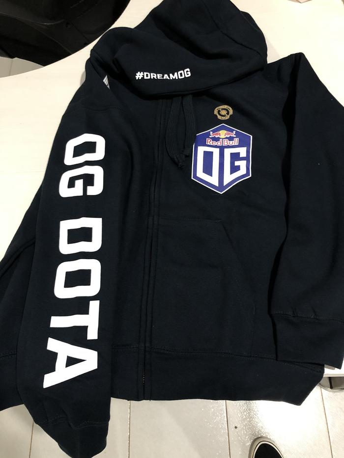 JualRugi Jaket OG dota 2 TI 2019 Pro player Original Website OG size S