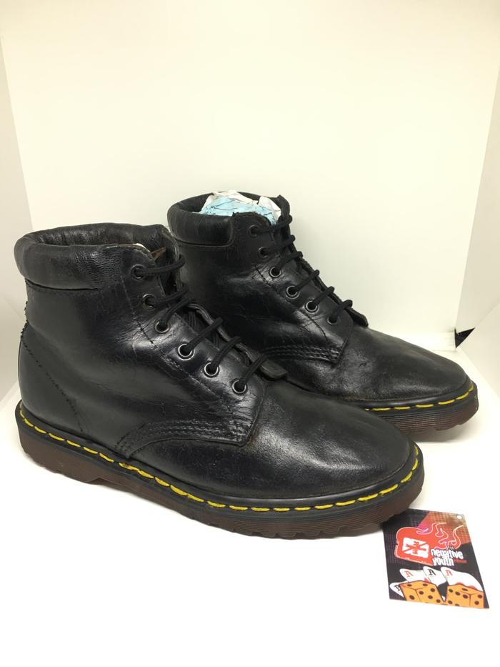 Doc.Martens Boots 6 Holes Saxon Black Made In England Dms Dr Martens