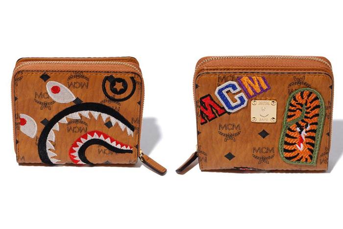 BAPE MCM SHARK ZIP WALLET AUTHENTIC VERY RARE ITEM