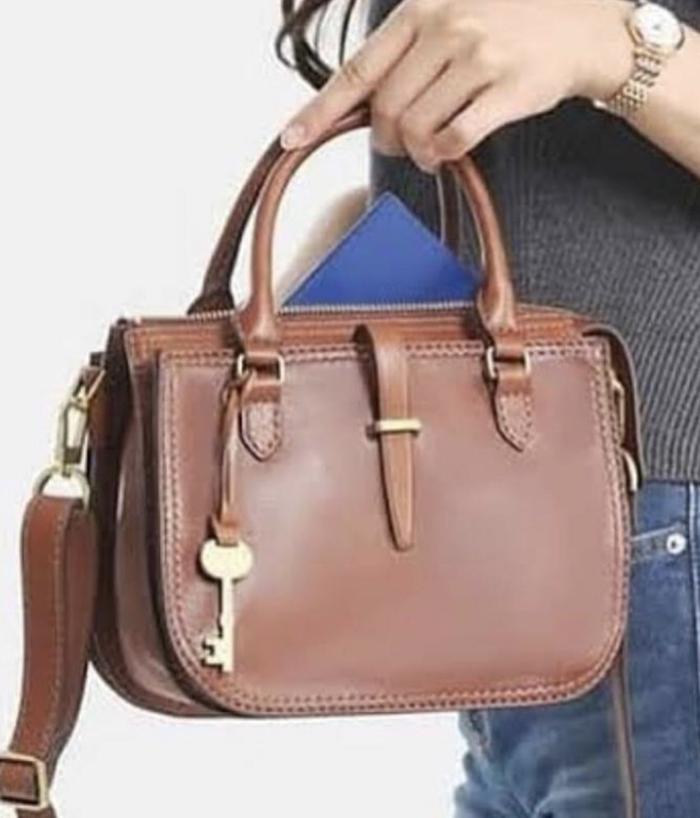 Fossil ryder mini satchel brown