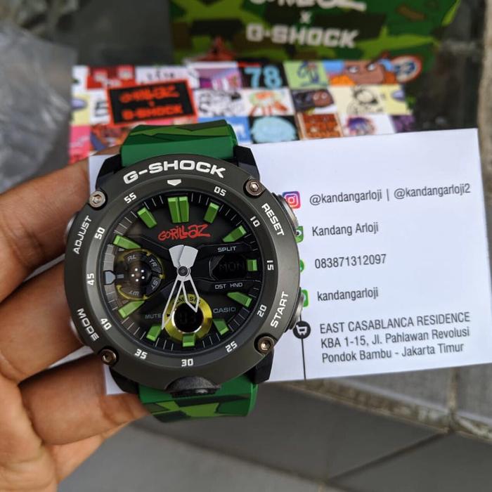 CASIO GSHOCK GA-2000GZ GA2000GZ GORILLAZ ORIGINAL GARANSI GAP 2TH