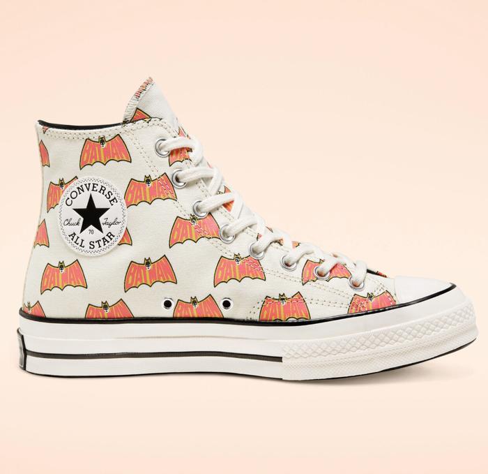BATMAN x CONVERSE CHUCK 70 HI EGRET PINK BLACK ORIGINAL