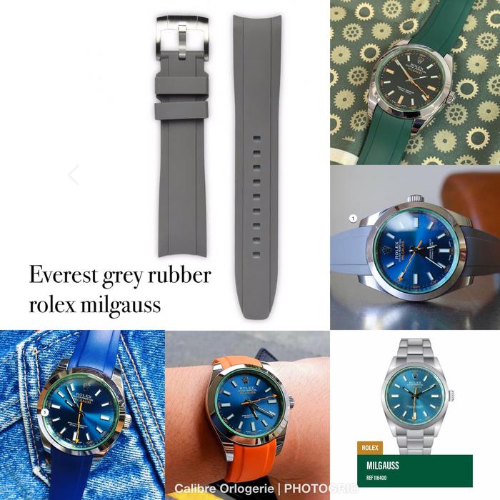 Everest rubber milgauss wrn abu abu tang buckle
