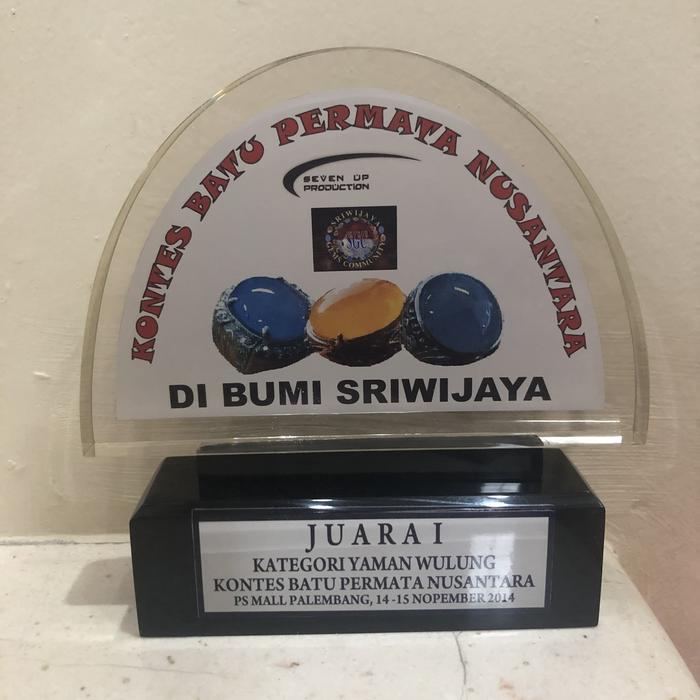 plakat piagam batu akik juara kontes