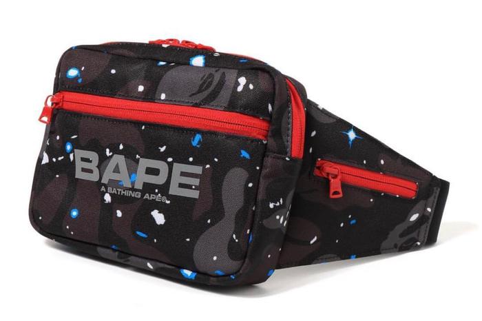 BAPE SPACE CAMO WAIST BAG TAS PINGGANG AUTHENTIC RARE ORIGINAL JAPAN