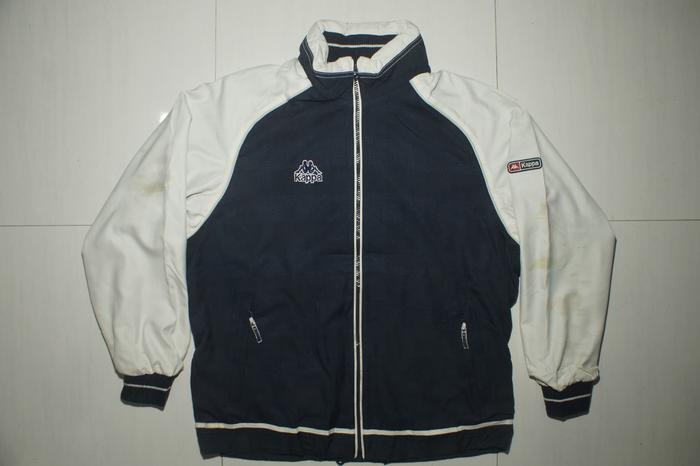 KAPPA Navy White Zip Track Top Jacket