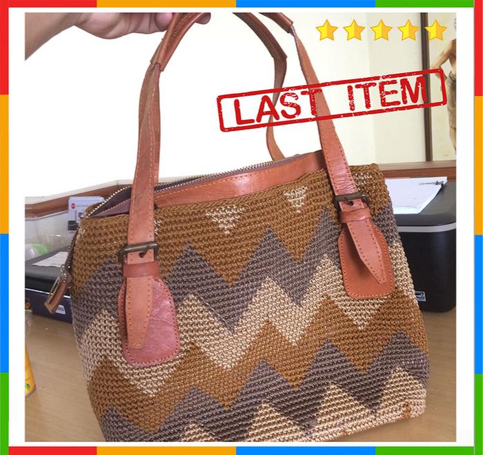 Tas Hand Bag Rajut Tote Clutch Hobo Pouch Wanita no Zara Guess Coach