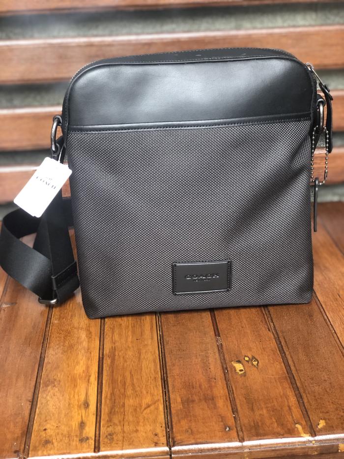 Coach Original Grey Black Messenger Bag for Men