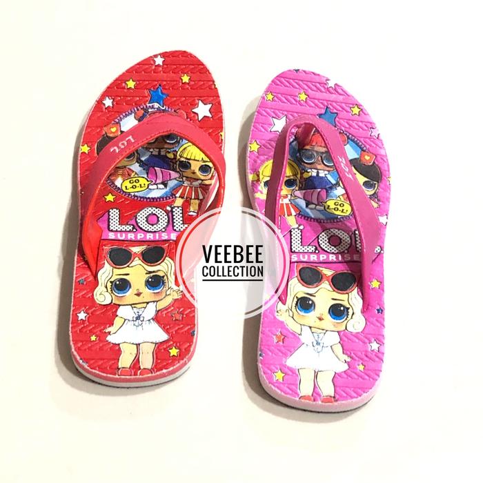 Sandal jepit LOL/ sandal LOL/ sandal print LOL tali bagus/ LOL/ sandal