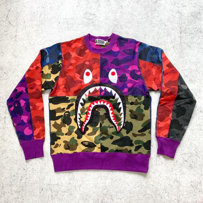Bape PUBG Mix Camo Shark Crewneck