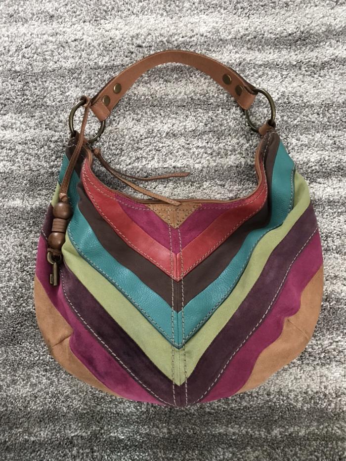 Fossil Patchwork Hobo Bag