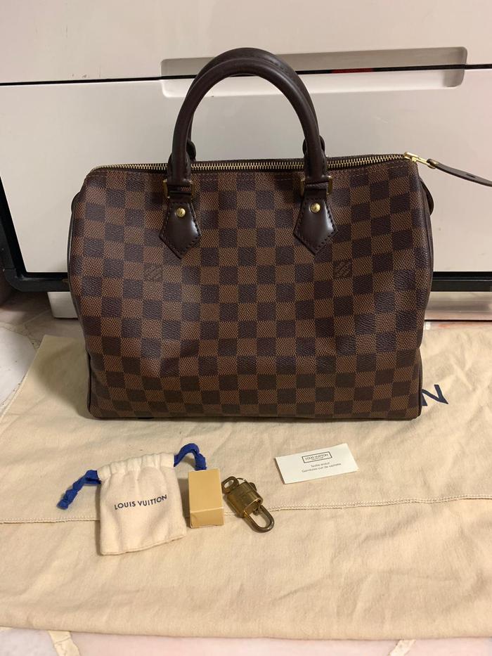 Preloved lv speedy30 damier 2017
