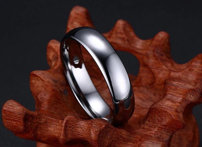 Cincin tungsten FIGU RING perfect silver (4mm,6mm)