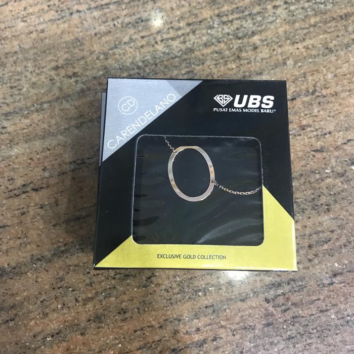 Kalung Edisi Carendelano UBS Huruf O (Emas Asli Kadar 750)