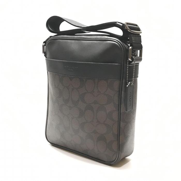 Coach F54788 Flight Bag Signature PVC (Brown-Black)