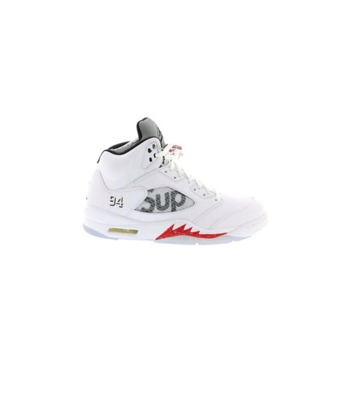Nike Jordan Retro 5 Supreme white