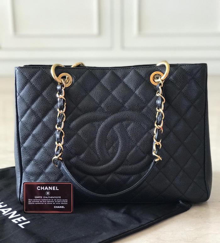 Preloved Chanel GST Black Caviar seri 20