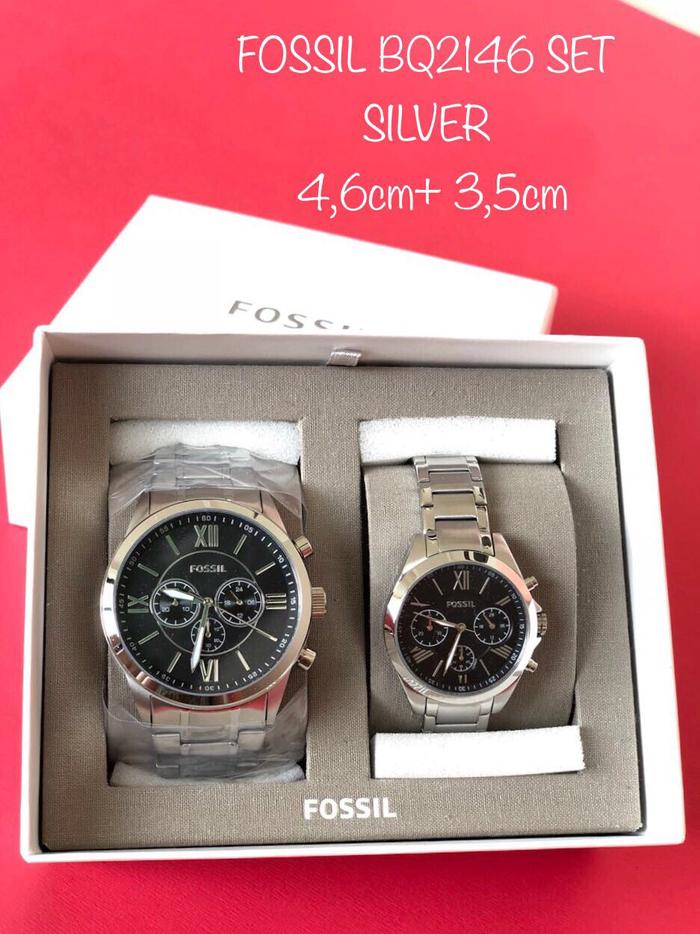 FOSSIL COUPLE BQ2146SET JAM FOSSIL ORIGINAL