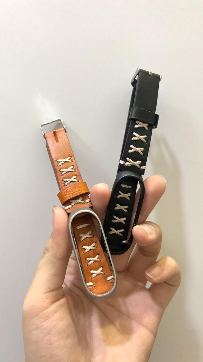 Strap Mi Band 3 Kulit Strap Kulit Mi Band 3