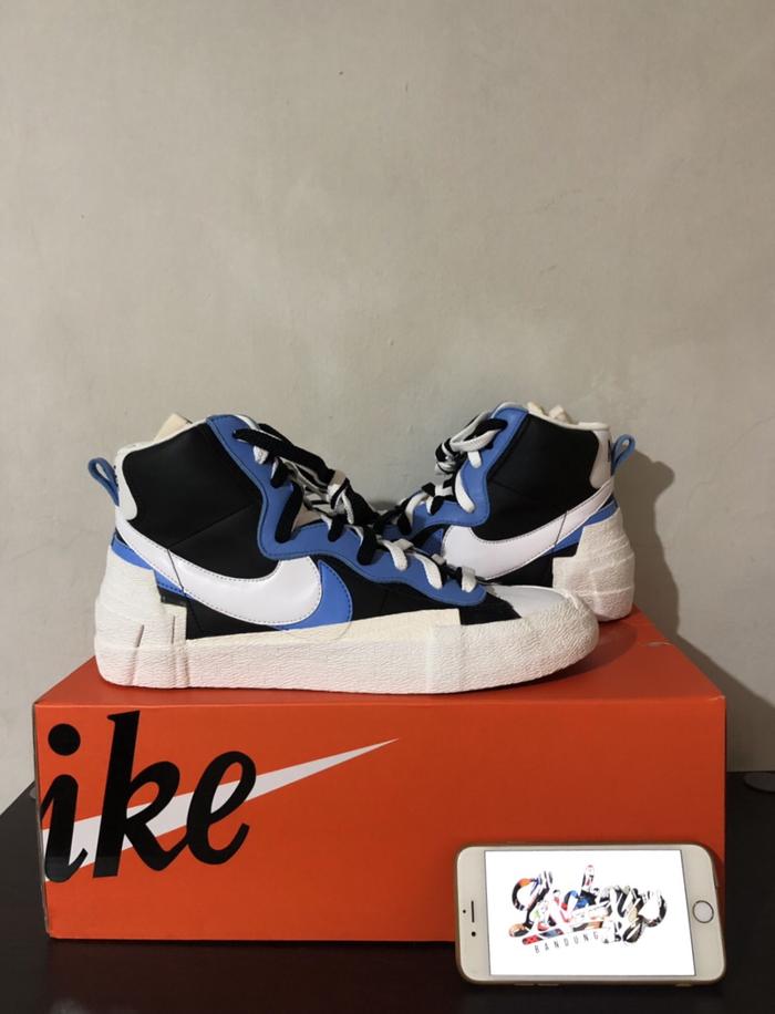 Sacai x Nike Blazer Mid Blue Black ORIGINAL