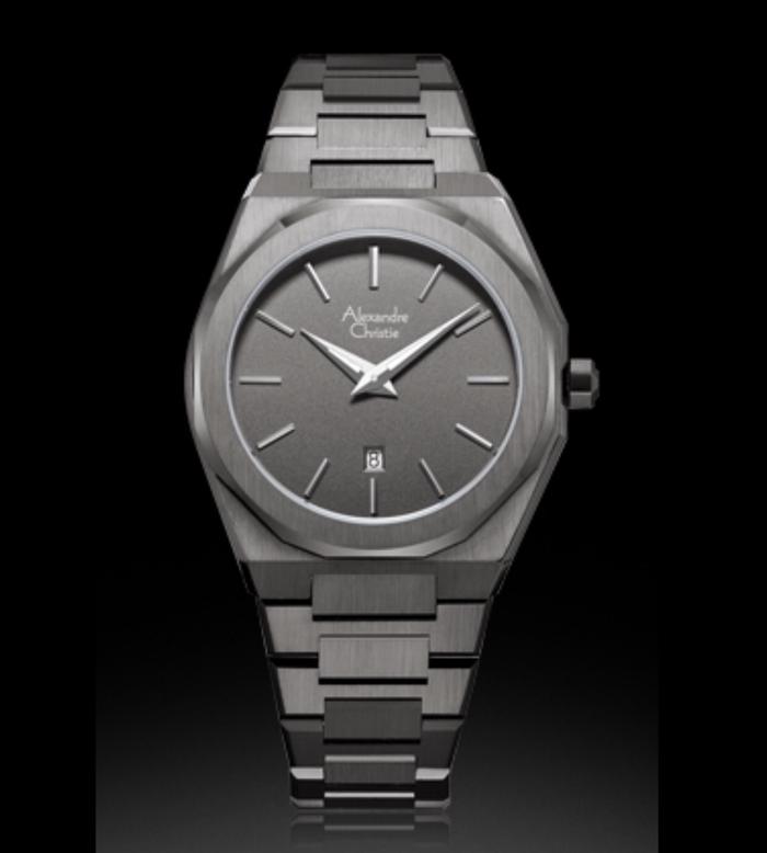 Alexandre Christie AC8600LD Black Ash Grey Jam Tangan ORIGINAL