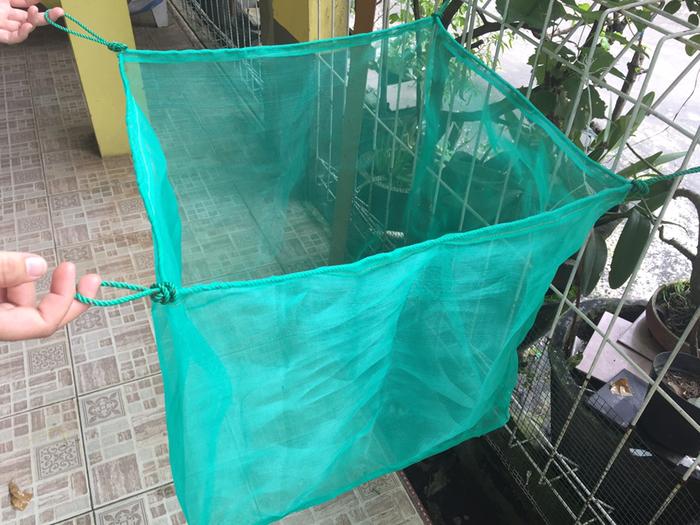Hapa keramba 1.5m x 1m x 1m jaring hijau burayak larva ikan