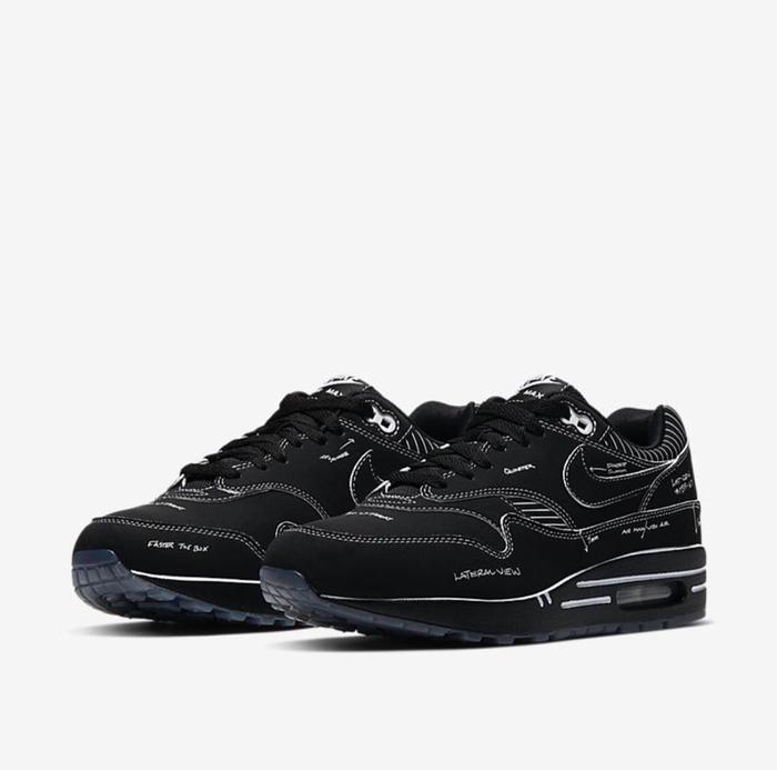 NIKE Air Max 1 Sketch to self black