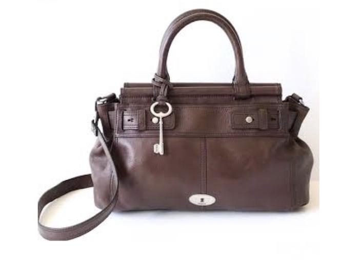 Fossil Maddox Satchel Bar Espresso