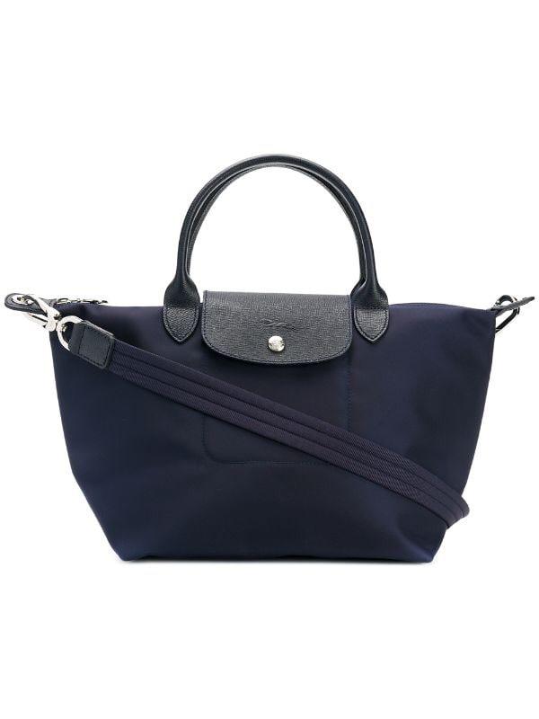 Longchamp le pliage neo top handle medium in navy
