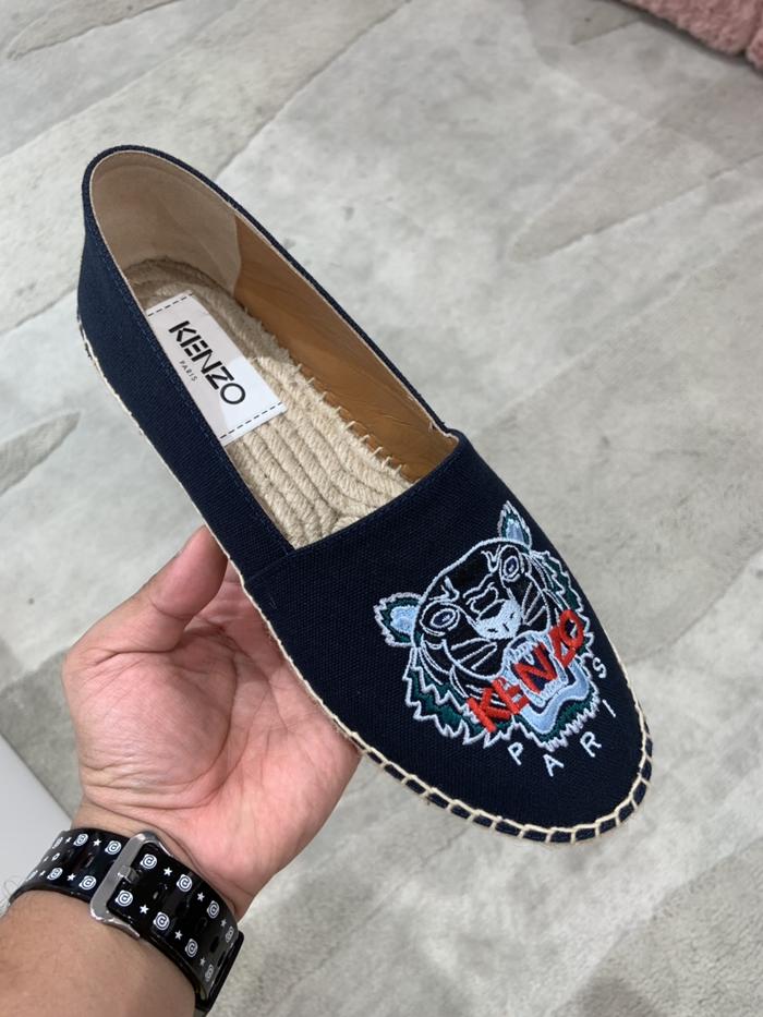 Sepatu kenzo espadrilles navy red women