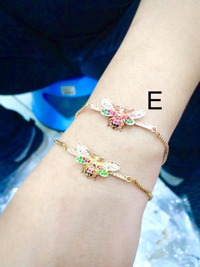 Gelang tangan wanita titanium gelang serut gelang titanium replikaEMAS
