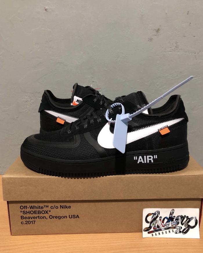 Off White The: 10 x Nike Air Force 1 Black ORIGINAL