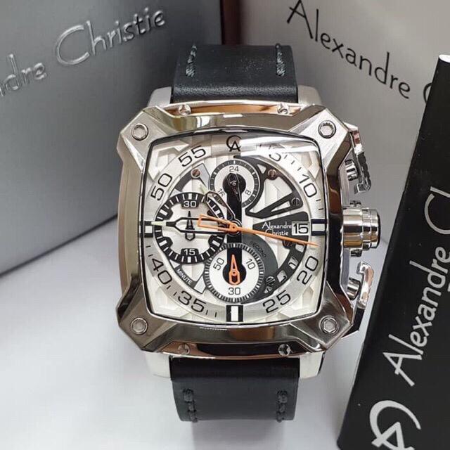 jam tangan pria alexander christie original ac3038 silver originall
