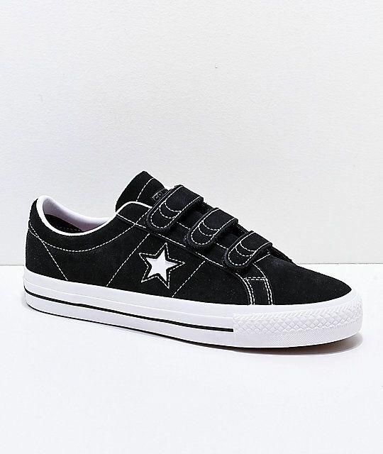 CONVERSE ONE STAR 3V VELCRO BLACK WHITE ORIGINAL