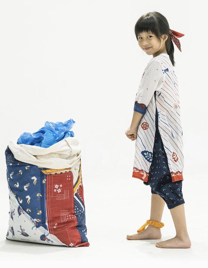 Baju Panjang Anak Bunga Laut Indigo Maroon Sejauh Mata Memandang Kids