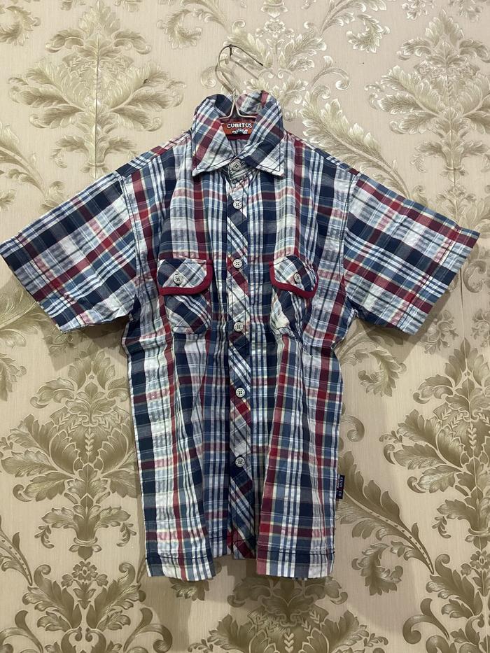 Baju Kemeja Cubitus Anak Garis Garis Ukuran 10 Second