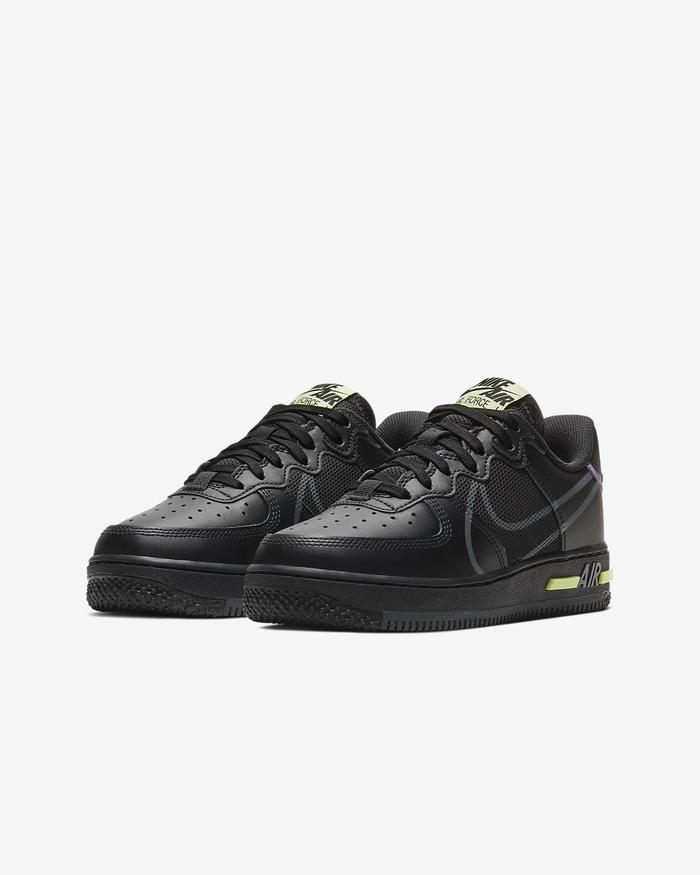 NIKE AIR FORCE 1 REACT BLACK ANTHRACITE - GS