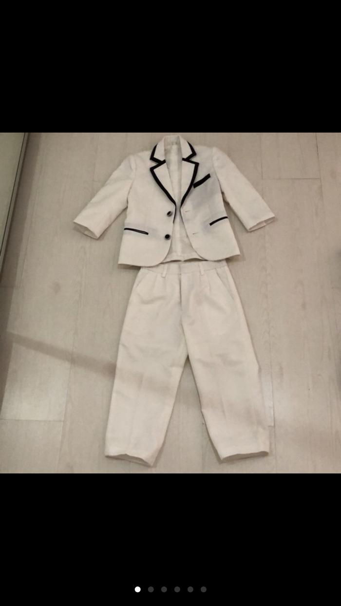 Preloved jas, kemeja, vest dan celana putih anak