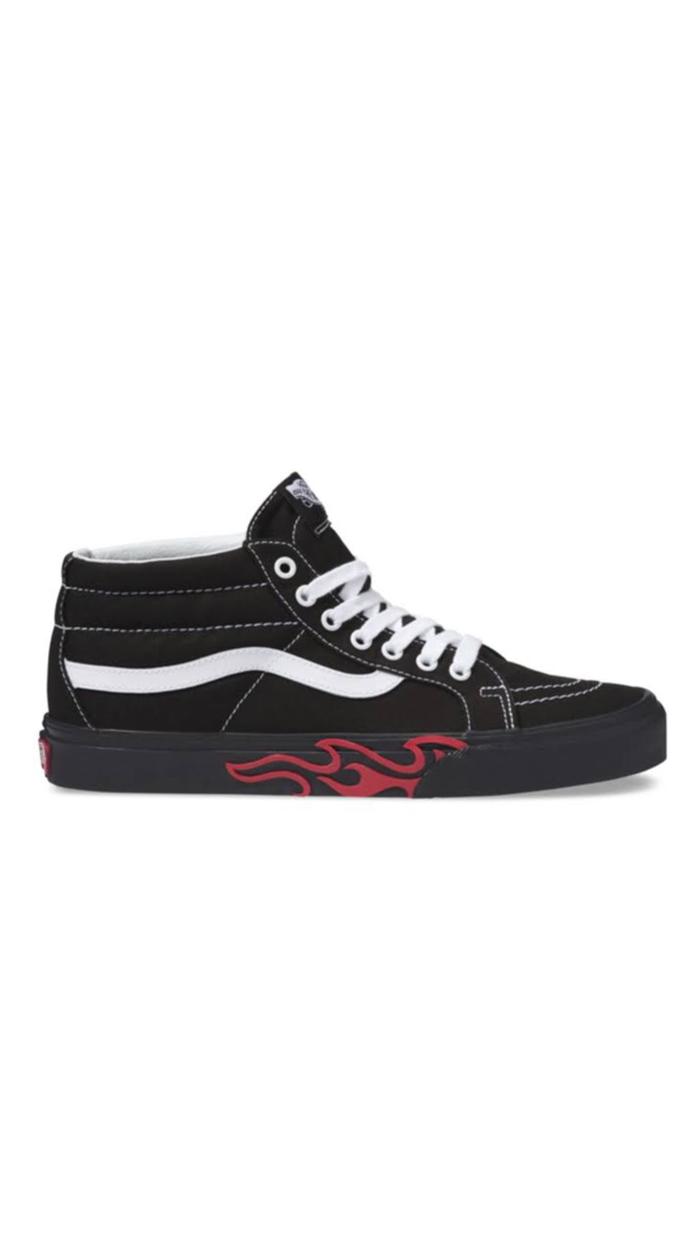 VANS SK8-MID FLAME CUT OUT BLACK ORIGINAL