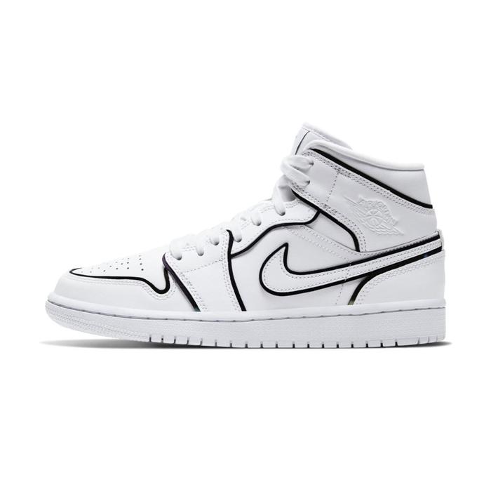 NIKE AIR JORDAN 1 WMNS MID SE IRIDESCENT REFLECTIVE TRIM WHITE
