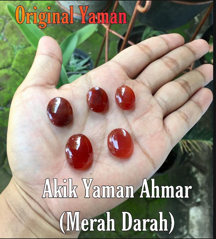 Batu Akik Yaman Ahmar Merah Darah - Asli Kota Tua Shona Yaman