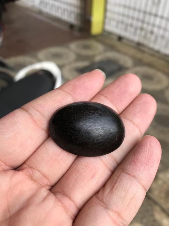BATU CINCIN BLACK OVAL BANTEN JENIS RUYUNG