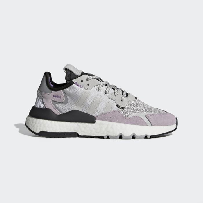 Adidas Women Nite Jogger Shoes Grey Soft Vision Originals