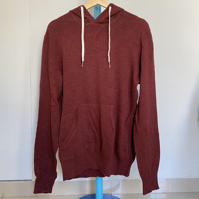 Preloved Hoodie Polos Pria Merk H&M LOGG Maroon