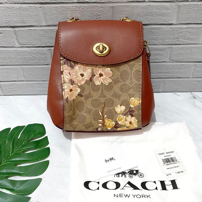 Coach parker backpack sign flo