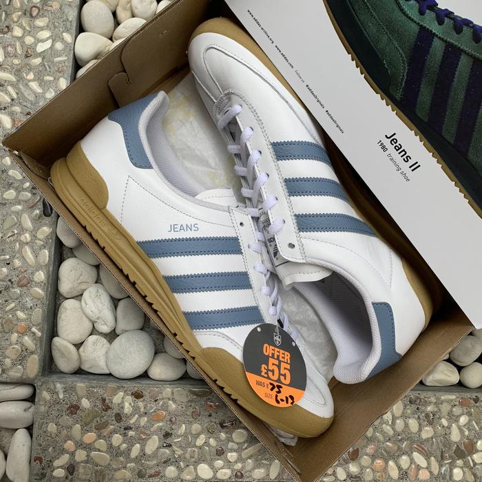 Adidas Jeans Leather White Original