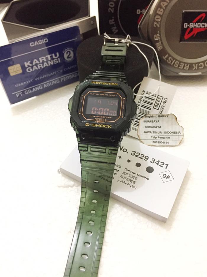 Gshock ORIGINAL Smoke Clear DW5600BBM Fullset